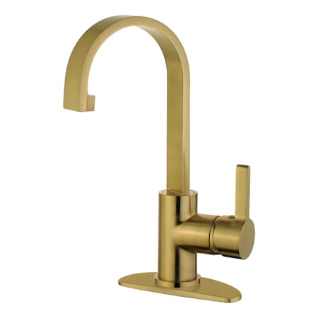 Fauceture LS8213CTL Continental Single-Handle Bathroom Faucet, Brushed Brass LS8213CTL